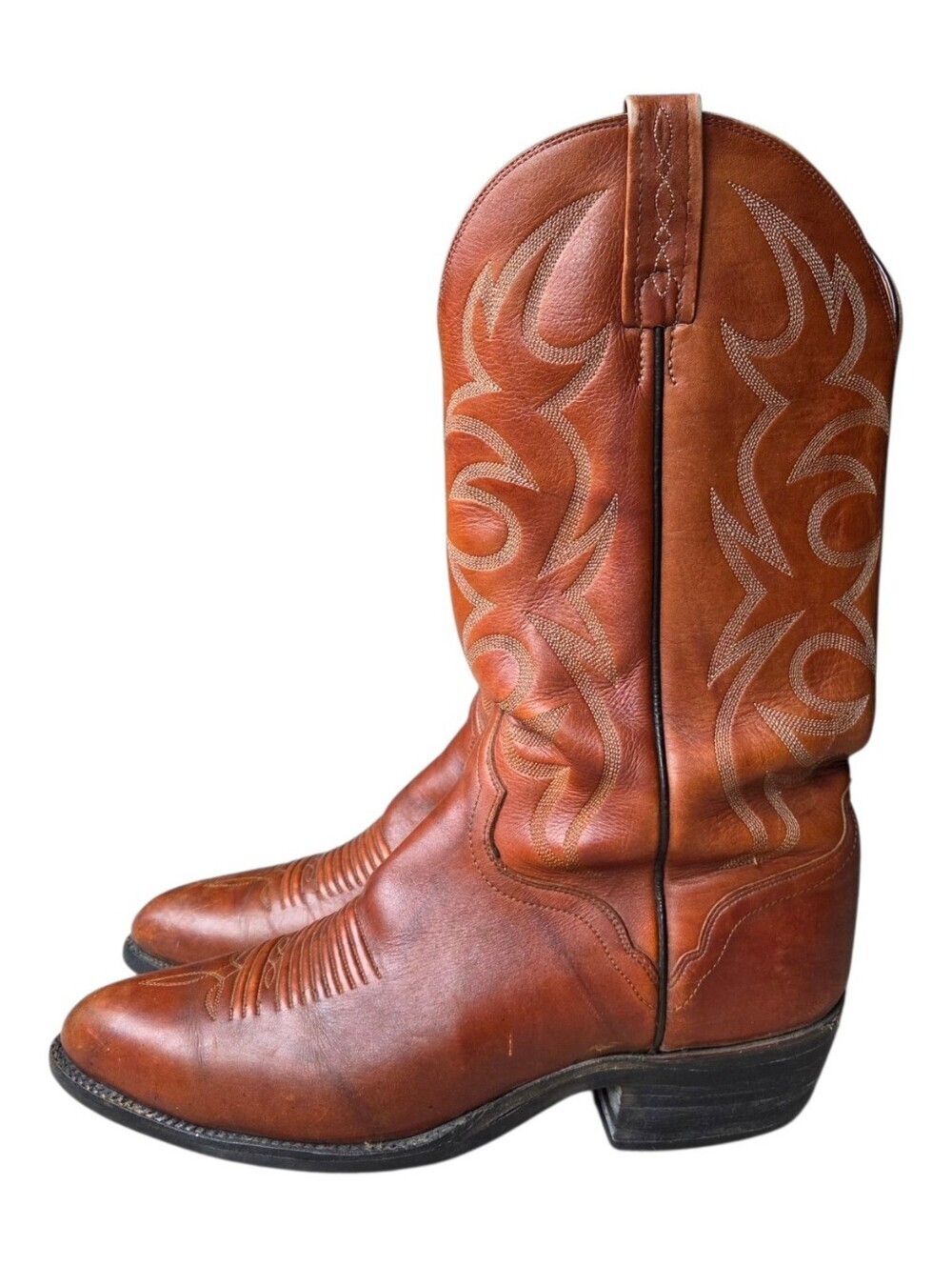 El Dorado Mens Handmade Vintage Leather Western Cowboy Boots Size 10.5 D